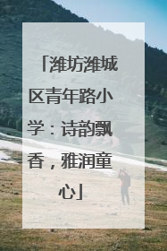 潍坊潍城区青年路小学：诗韵飘香，雅润童心