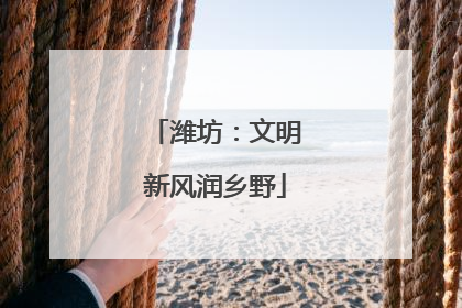 潍坊：文明新风润乡野