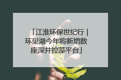 江淮环保世纪行｜环巢湖今年将新增数座深井控藻平台