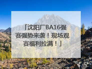 沈阳厂BA16强赛强势来袭！现场观赛福利拉满！