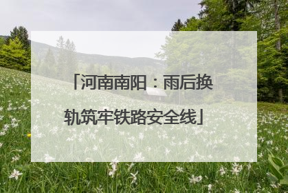 河南南阳：雨后换轨筑牢铁路安全线