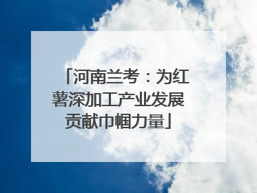 河南兰考：为红薯深加工产业发展贡献巾帼力量