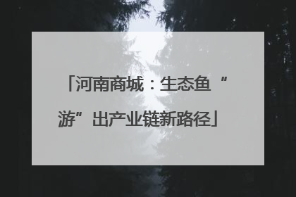 河南商城：生态鱼“游”出产业链新路径