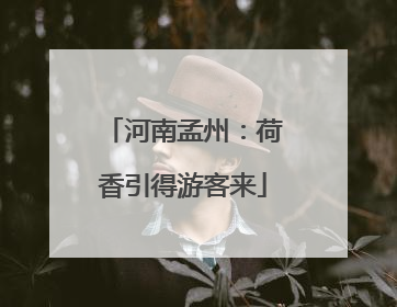 河南孟州：荷香引得游客来