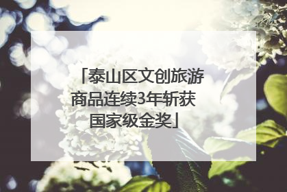 泰山区文创旅游商品连续3年斩获国家级金奖