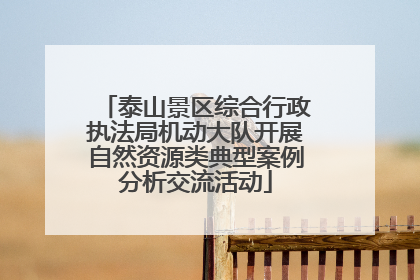 泰山景区综合行政执法局机动大队开展自然资源类典型案例分析交流活动