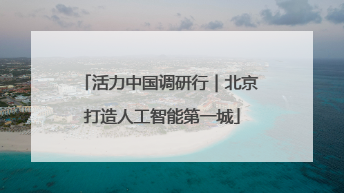 活力中国调研行｜北京打造人工智能第一城