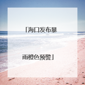 海口发布暴雨橙色预警