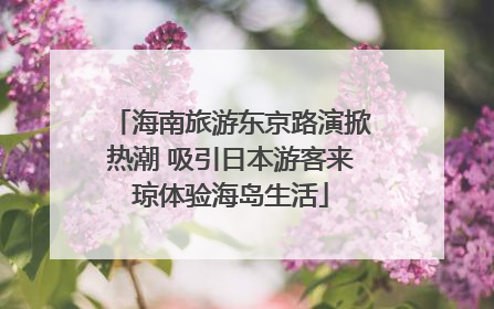 海南旅游东京路演掀热潮 吸引日本游客来琼体验海岛生活