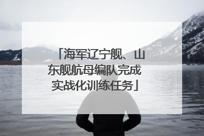 海军辽宁舰、山东舰航母编队完成实战化训练任务