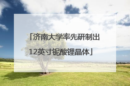济南大学率先研制出12英寸铌酸锂晶体