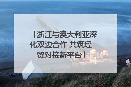 浙江与澳大利亚深化双边合作 共筑经贸对接新平台