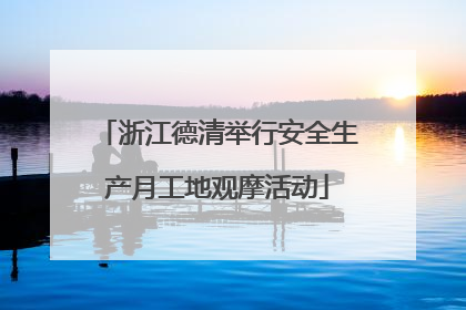 浙江德清举行安全生产月工地观摩活动