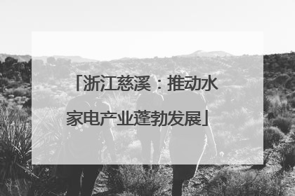 浙江慈溪：推动水家电产业蓬勃发展