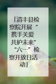 清丰县检察院开展“携手关爱 共护未来”“六一”检察开放日活动
