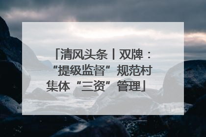 清风头条丨双牌：“提级监督”规范村集体“三资”管理