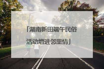 湖南新田端午民俗活动增进邻里情