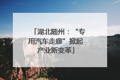 湖北随州：“专用汽车走廊”掀起产业新变革