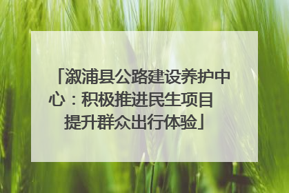 溆浦县公路建设养护中心：积极推进民生项目 提升群众出行体验