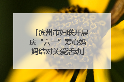 滨州市妇联开展庆“六一”爱心妈妈结对关爱活动