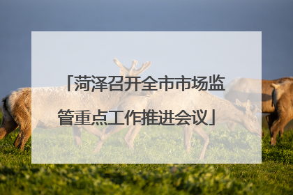 菏泽召开全市市场监管重点工作推进会议