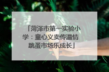 菏泽市第一实验小学：童心义卖传温情 跳蚤市场乐成长