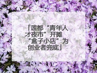 莲都“青年人才夜市”开摊 “盒子小店”为创业者兜底
