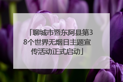 聊城市暨东阿县第38个世界无烟日主题宣传活动正式启动
