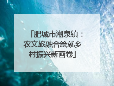 肥城市潮泉镇：农文旅融合绘就乡村振兴新画卷