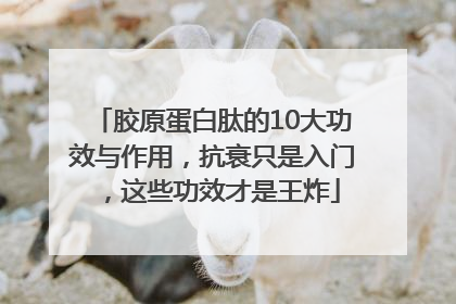 胶原蛋白肽的10大功效与作用，抗衰只是入门，这些功效才是王炸