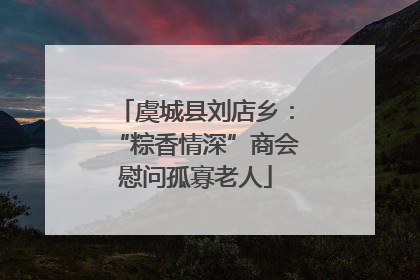 虞城县刘店乡：“粽香情深”商会慰问孤寡老人