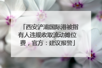 西安浐灞国际港被指有人违规收取流动摊位费，官方：建议报警
