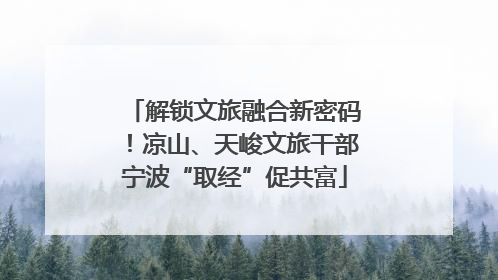 解锁文旅融合新密码！凉山、天峻文旅干部宁波“取经”促共富