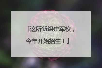 这所新组建军校，今年开始招生！