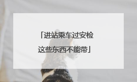 进站乘车过安检 这些东西不能带