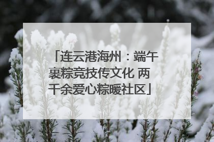 连云港海州：端午裹粽竞技传文化 两千余爱心粽暖社区