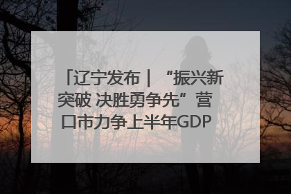 辽宁发布｜“振兴新突破 决胜勇争先”营口市力争上半年GDP增长6%左右