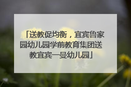 送教促均衡，宜宾鲁家园幼儿园学前教育集团送教宜宾一曼幼儿园