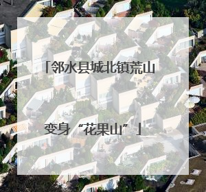 邻水县城北镇荒山变身“花果山”