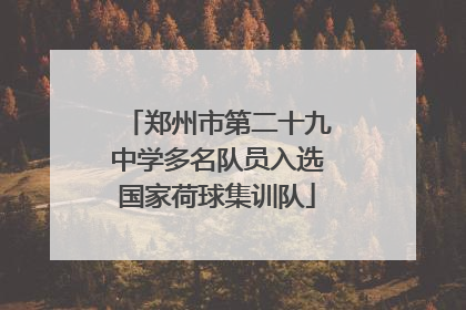 郑州市第二十九中学多名队员入选国家荷球集训队