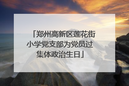 郑州高新区莲花街小学党支部为党员过集体政治生日