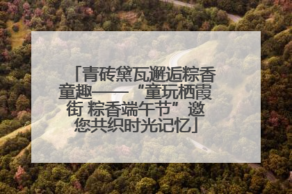 青砖黛瓦邂逅粽香童趣——“童玩栖霞街 粽香端午节”邀您共织时光记忆