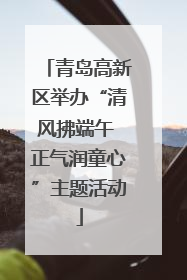 青岛高新区举办“清风拂端午 正气润童心”主题活动