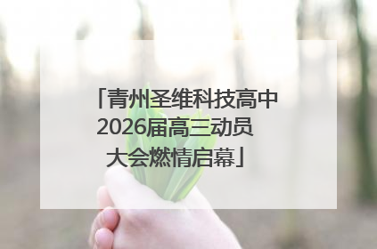 青州圣维科技高中2026届高三动员大会燃情启幕