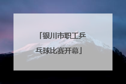 银川市职工乒乓球比赛开幕