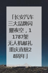 长安汽车三大品牌闪耀夜空，11787架无人机献礼重庆直辖28周年