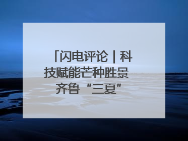 闪电评论｜科技赋能芒种胜景 齐鲁“三夏”画卷更壮美