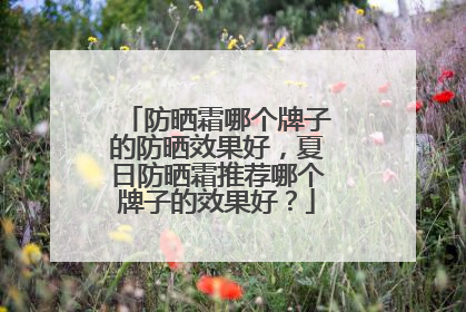 防晒霜哪个牌子的防晒效果好，夏日防晒霜推荐哪个牌子的效果好？
