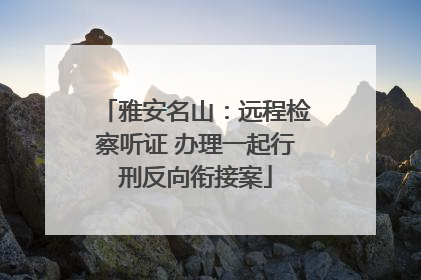 雅安名山：远程检察听证 办理一起行刑反向衔接案
