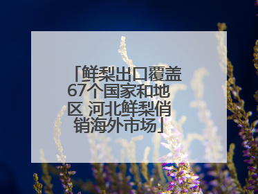鲜梨出口覆盖67个国家和地区 河北鲜梨俏销海外市场